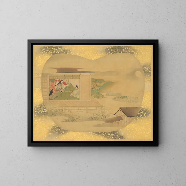 Scène du Dit du Genji - Kanō Tsunenobu — quadro incorniciato alla parete