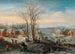 Paesaggio invernale con numerose figure in un villaggio - Karel Beschey — vista dell’opera