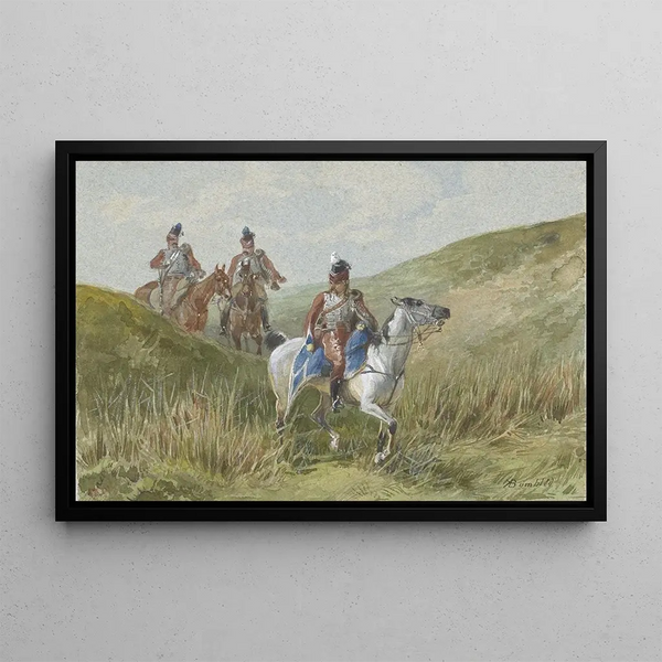 Karel Frederik Bombled - Drie Franse huzaren.webp