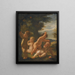 Quattro putti che giocano in un paesaggio - Karel Škréta — quadro incorniciato alla parete