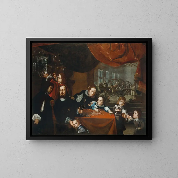 La famiglia del gioielliere di pietre preziose Dionysius Miseroni - Karel Škréta — quadro incorniciato alla parete