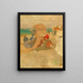sulla spiaggia - Karel Pilař — quadro incorniciato alla parete
