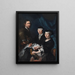 L'artista con la sua famiglia - Karel van Mander III — quadro incorniciato alla parete
