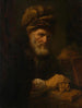 Un vieil homme con un cappello di pelliccia - Karel van der Pluym — vista dell’opera