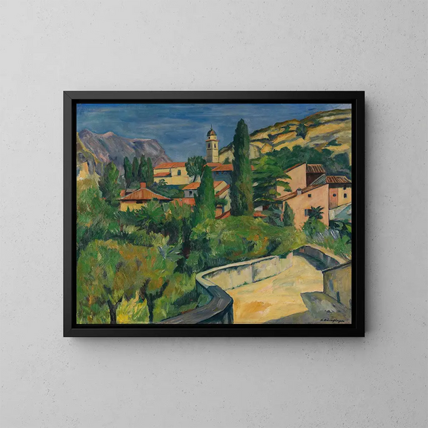 Torbole - Karl Friedrich Lessing — quadro incorniciato alla parete