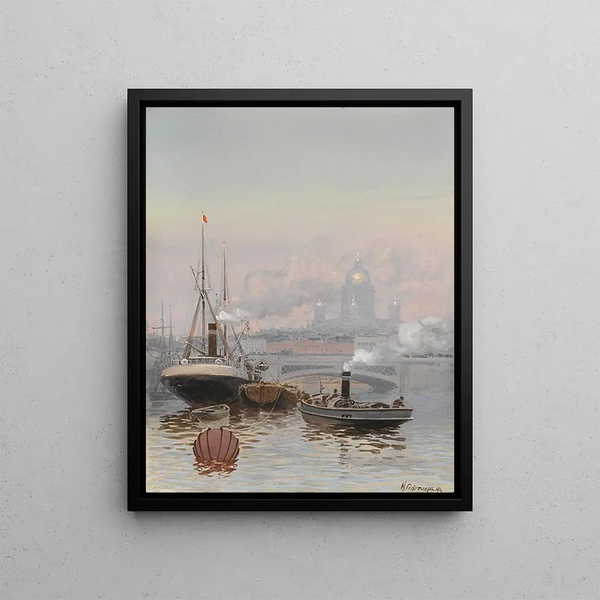 Karl Eduardovich Geftler - View Of Kazan Cathedral From The Neva.webp