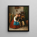 Bambini con quadri di scrittura - Karl Friedrich Boser — quadro incorniciato alla parete