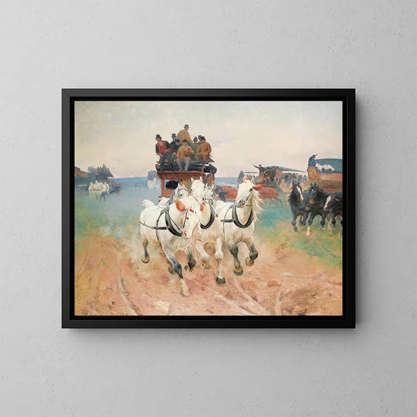 Dopo la corsa - Karl Georg Arsenius — quadro incorniciato alla parete