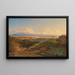 Vasto paesaggio del Tevere con vista su Roma - Karl Haase — quadro incorniciato alla parete