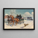 Paesaggio invernale con una carriola - Karl Hansen Reistrup — quadro incorniciato alla parete