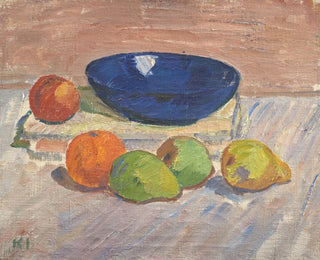 Karl Isakson - Still Life With Blue Bowl And Fruits.webp