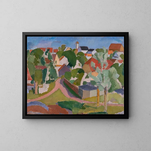 Vista di Svaneke - Karl Isakson — quadro incorniciato alla parete