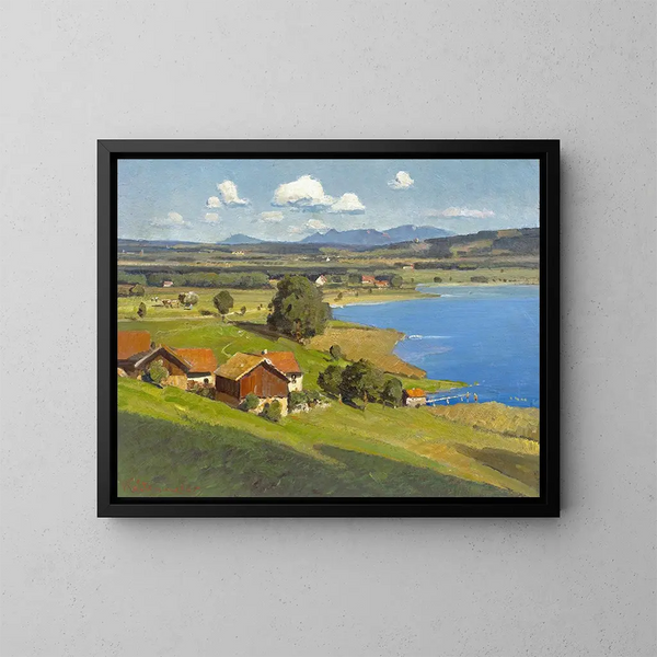 Sul bordo dell'Ammersee - Karl Kaltenmoser — quadro incorniciato alla parete