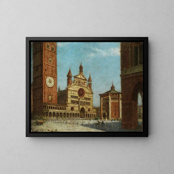 Vista di Cremona - Karl Kaufmann — quadro incorniciato alla parete