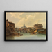 Vista di Roma con San Pietro e il castello Sant'Angelo - Karl Kaufmann — quadro incorniciato alla parete