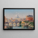 Roma Vista del Castel Sant'Angelo - Karl Kaufmann — quadro incorniciato alla parete