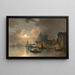 Venezia, una notte al chiaro di luna nel Bacino - Karl Kaufmann — quadro incorniciato alla parete