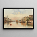 Venezia, vista di un canale - Karl Kaufmann — quadro incorniciato alla parete