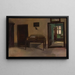 interno con un clavicembalo - Karl Leopold Voss — quadro incorniciato alla parete