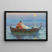 Una coppia innamorata al chiaro di luna - Karl Liebscher — quadro incorniciato alla parete