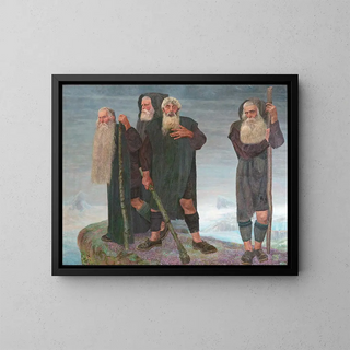 Gli uomini di ghiaccio - Karl Mediz — quadro incorniciato alla parete