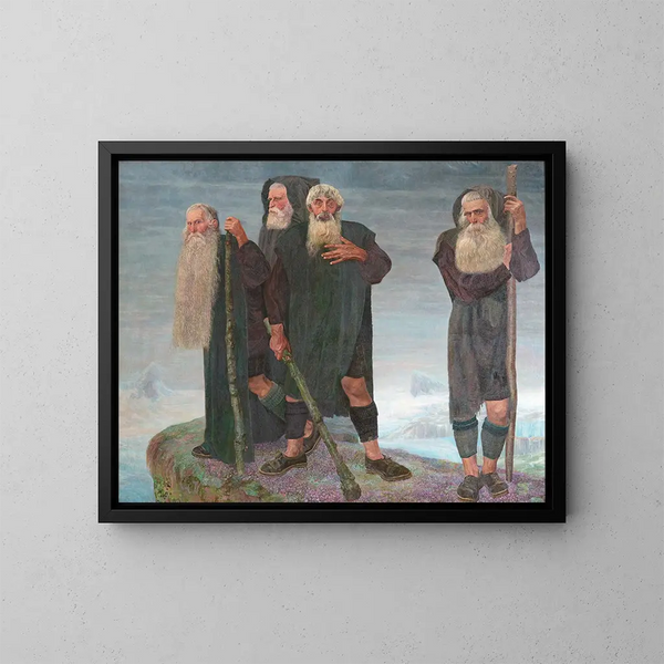 Gli uomini di ghiaccio - Karl Mediz — quadro incorniciato alla parete