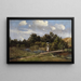 Paesaggio estivo con una lavandaia - Karl Millner — quadro incorniciato alla parete