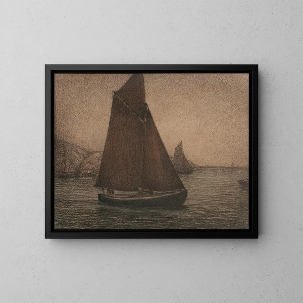 Bateaux de pêche au filet - Karl Nordström — quadro incorniciato alla parete