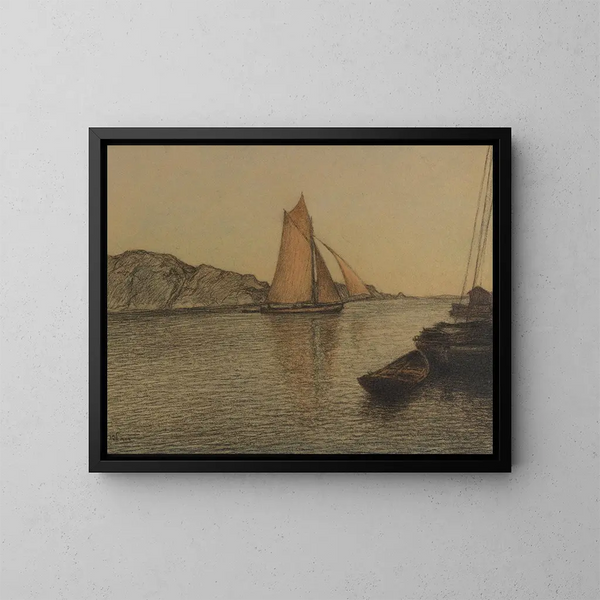 Marinisti nel stretto - Karl Nordström — quadro incorniciato alla parete