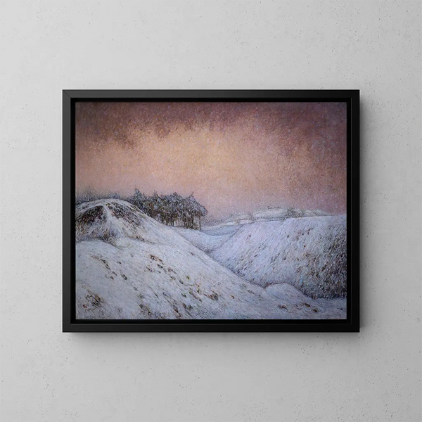 Caduta di neve - Karl Nordström — quadro incorniciato alla parete