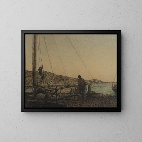 Le Quai - Karl Nordström — quadro incorniciato alla parete