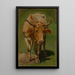 Vache tachetée brun clair e bianca - Karl Roux — quadro incorniciato alla parete