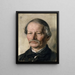Ritratto del poeta Gustav Freytag - Karl Stauffer-Bern — quadro incorniciato alla parete
