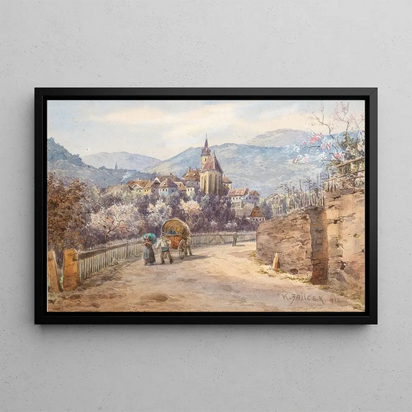 Karl Wenzel Zajicek - Spring in Spitz in the Wachau valley.webp