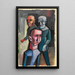 Tre uomini senza data - Karl Wiener — quadro incorniciato alla parete