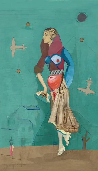 Karl Wiener - Frau zwei Flugzeuge Bomben.webp