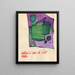 Composition in verde e viola - Karl Wiener — quadro incorniciato alla parete