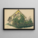senza titolo Casa contadina con giardino - Karl Wiener — quadro incorniciato alla parete
