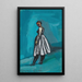 Sans titre femme en robe blanche-noire - Karl Wiener — quadro incorniciato alla parete