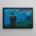 Sans titre Uomo in abito nero e cappello nel paesaggio - Karl Wiener — quadro incorniciato alla parete