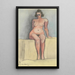 Nu femminile seduto - Karl Wiener — quadro incorniciato alla parete