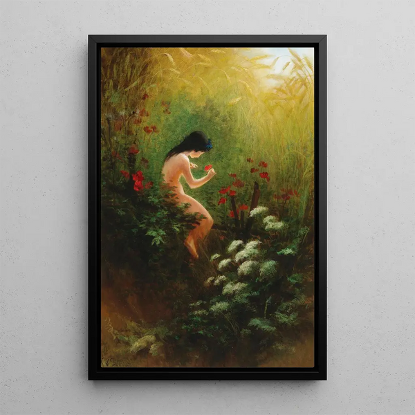 Karl Wilhelm Diefenbach - A girl with a flower.webp