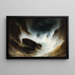 Tempesta sulla costa - Karl Wilhelm Diefenbach — quadro incorniciato alla parete
