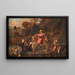 La famiglia Sywatter che attraversa un fiume - Karl Wilhelm Friedrich Bauerle — quadro incorniciato alla parete