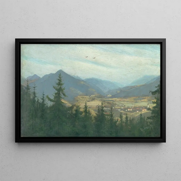 Paesaggio di Ruomberok - Karol Miloslav Lehotský — quadro incorniciato alla parete