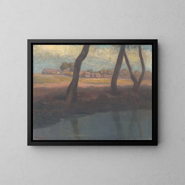 Paesaggio - Karol Pongrácz — quadro incorniciato alla parete