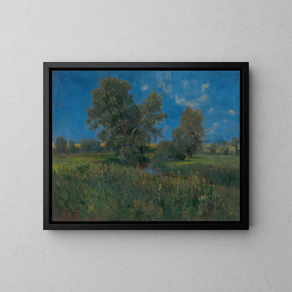 Il paesaggio slovacco occidentale - Karol Pongrácz — quadro incorniciato alla parete