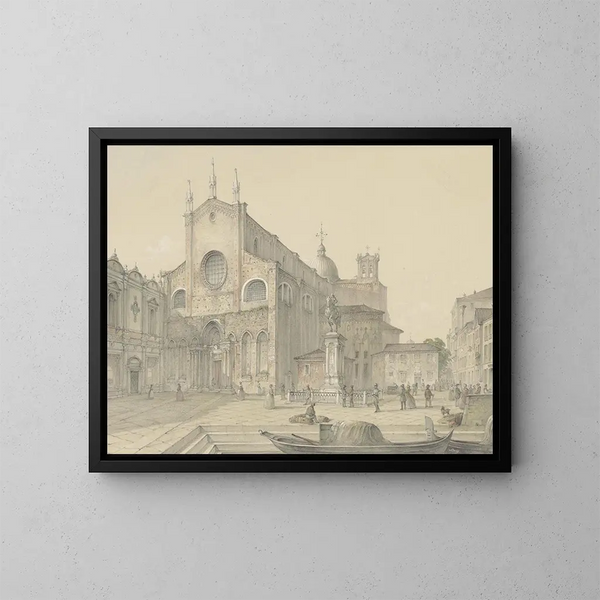 Venezia a San Giovanni Paolo - Károly Lajos Libay — quadro incorniciato alla parete
