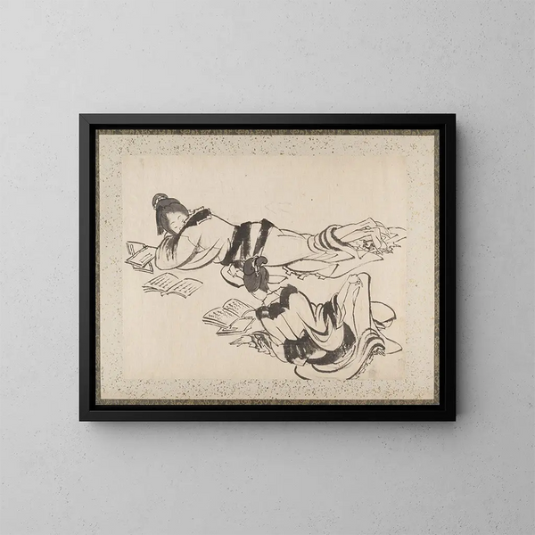 Album di schizzi di Katsushika Hokusai e dei suoi discepoli Pl27 - Katsushika Hokusai — quadro incorniciato alla parete
