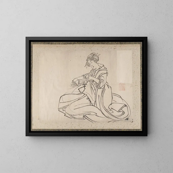 Album di schizzi di Katsushika Hokusai e dei suoi discepoli Pl28 - Katsushika Hokusai — quadro incorniciato alla parete